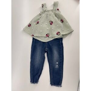 Disney Baby Minnie Mouse Outfit Set 18M Top + Levi's 710 Skinny Jeans